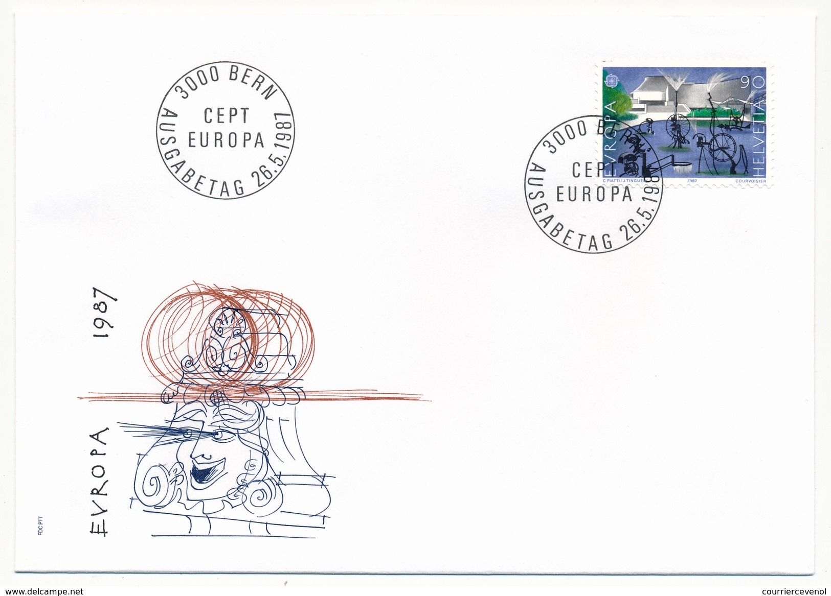 SUISSE - 3 Enveloppes FDC - CEPT EUROPA 1987 - BERN - 26/05/1987 - FDC