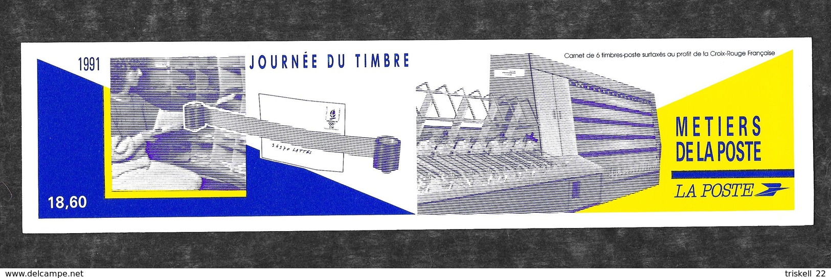 Couverture de carnet Croix Rouge - Commémoratifs - journée du timbre - vide de timbres : lot de 56 talons