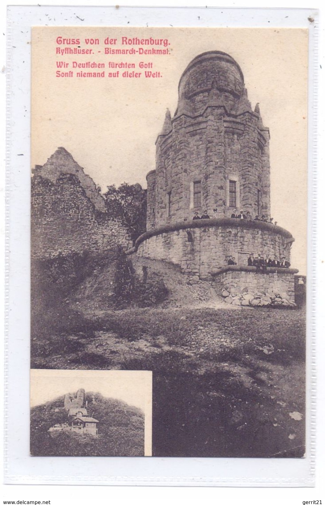 0-4712 KYFFHÄUSER, Gruss Von Der Rothenburg, Kyffhäuser, Bismarck-Denkmal, 1907 - Kyffhäuser