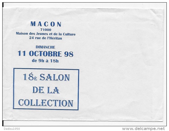 Enveloppe ,Salon De La Collection MACON 1998 - Autres & Non Classés