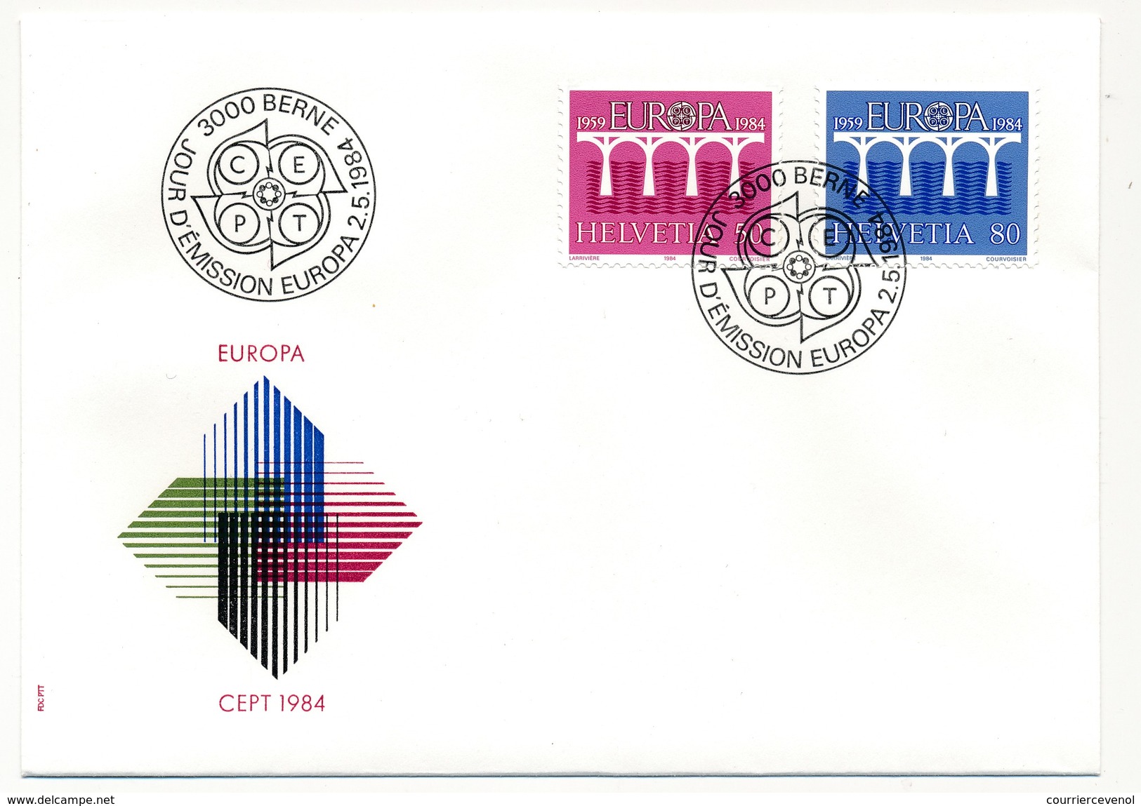 SUISSE - 3 Enveloppes FDC -  EUROPA CEPT 1984 - Bern - 2/05/1984 - FDC