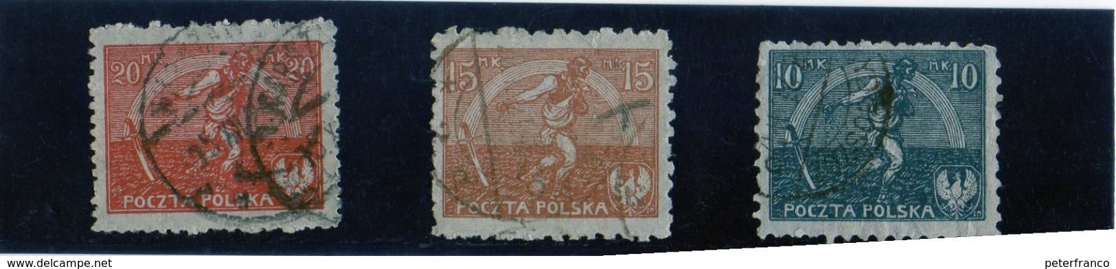 B - 1921 Polonia - Seminatore - Portomarken