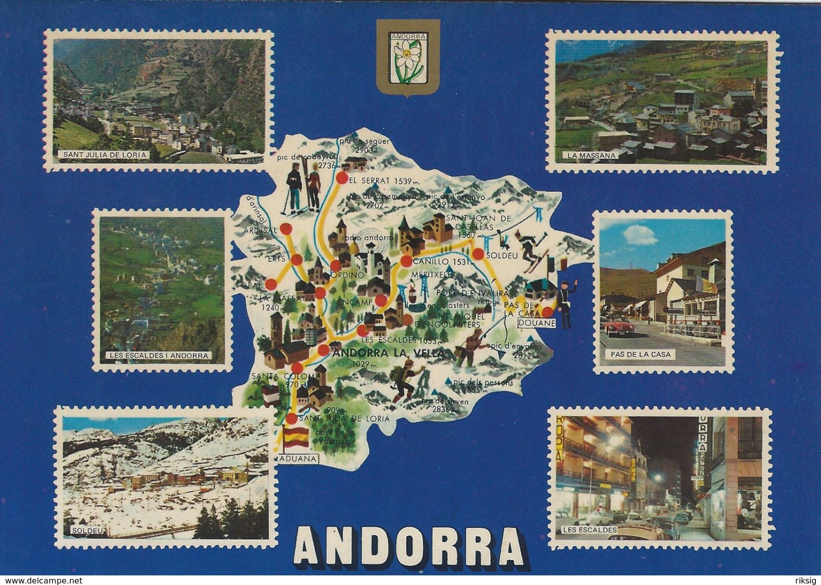 Andorra  Views..  Sent To Denmark 1984. French Stamp..  # 07043 - Andorra