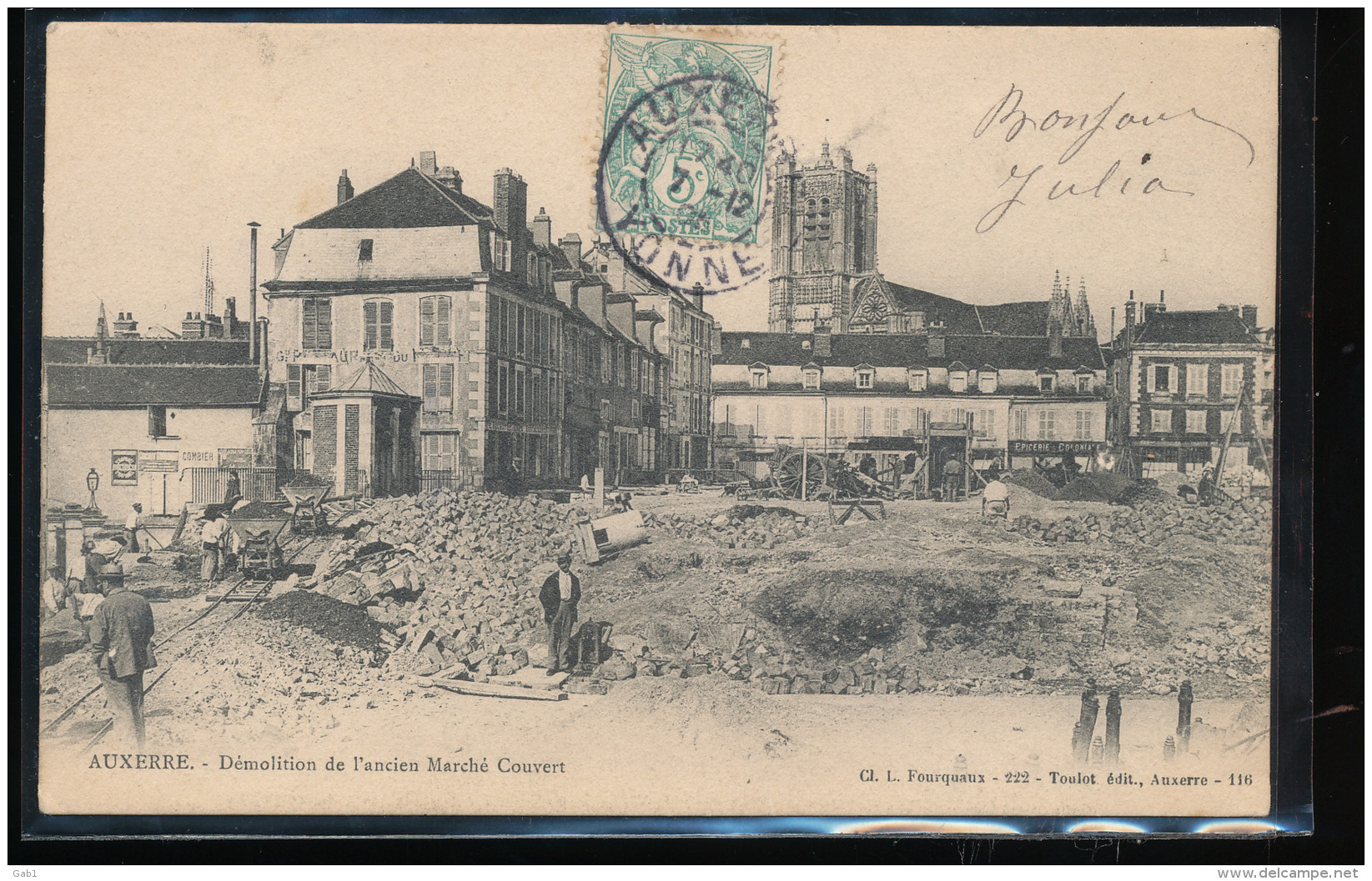 89 -- Auxerre -- Demolition De L'ancien Marche Couvert - Auxerre