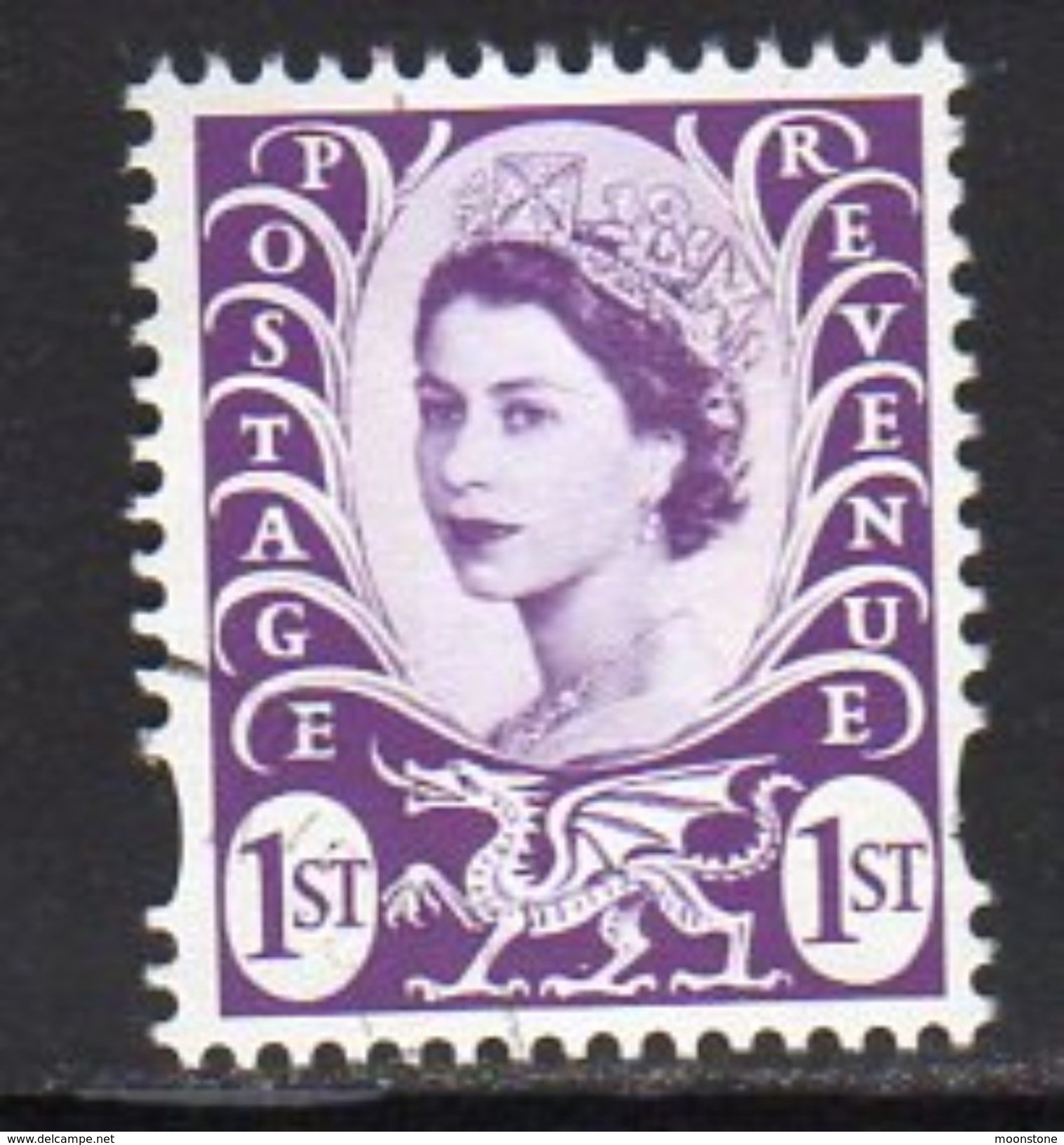 GB Wales 2008 1st Class Violet (Wilding) Ex MS NI153, Used - Wales