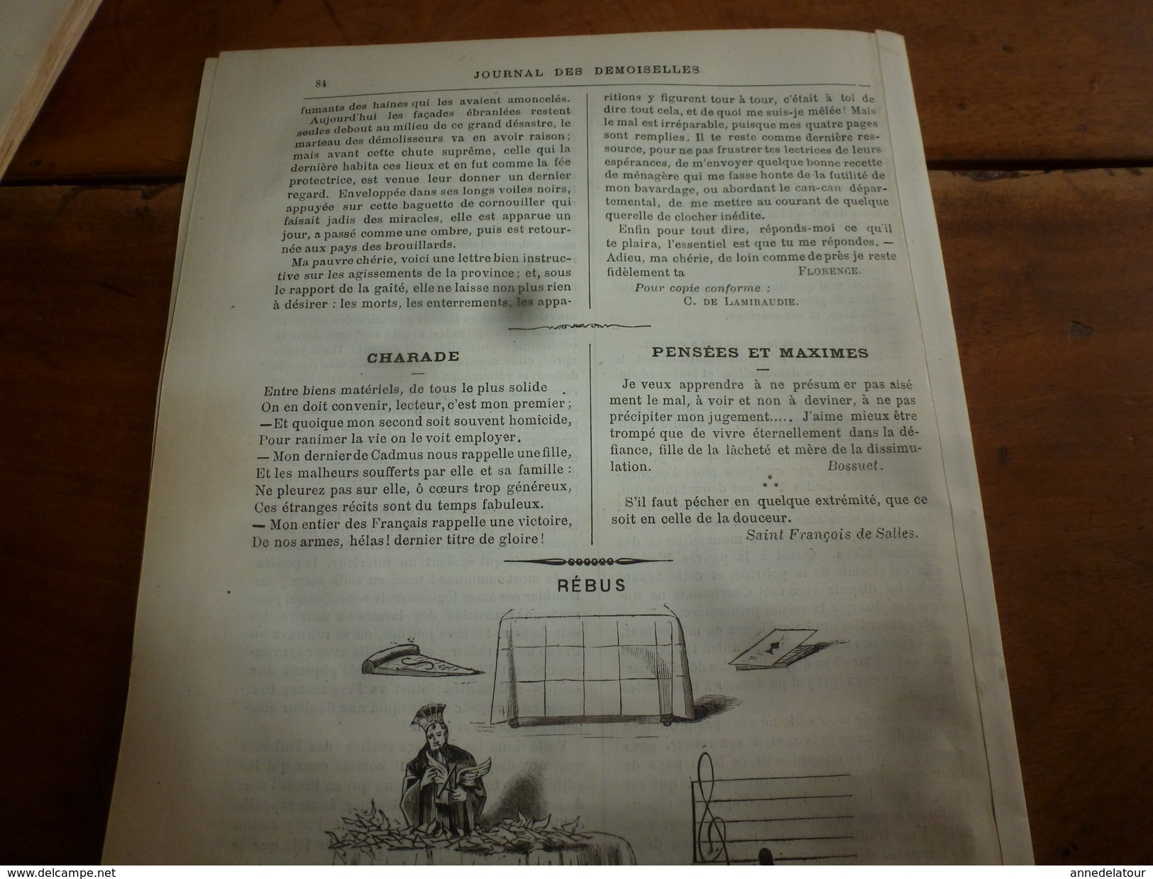 1883 JOURNAL DES DEMOISELLES :Mémoires du comte de Ségur;La vie à Nancy;Plantes étranges (ortie,cuscute,figuier maudit)