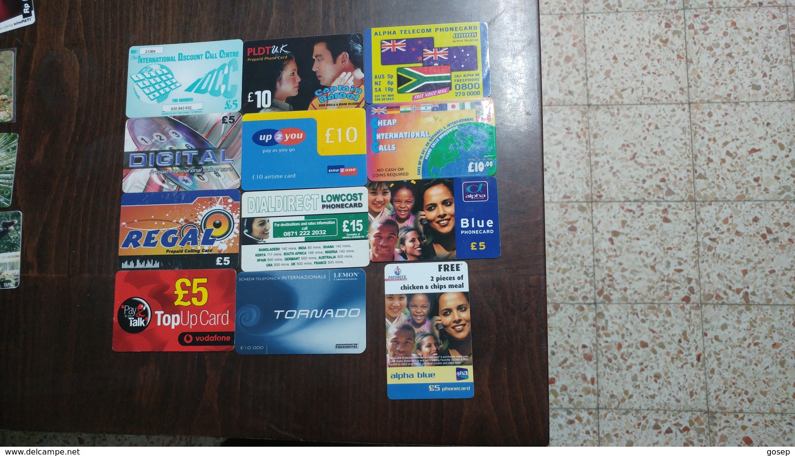 United Kingdom-prepiad Card-(set 12)-(12cards)-used+2card Prepiad Free - Collezioni