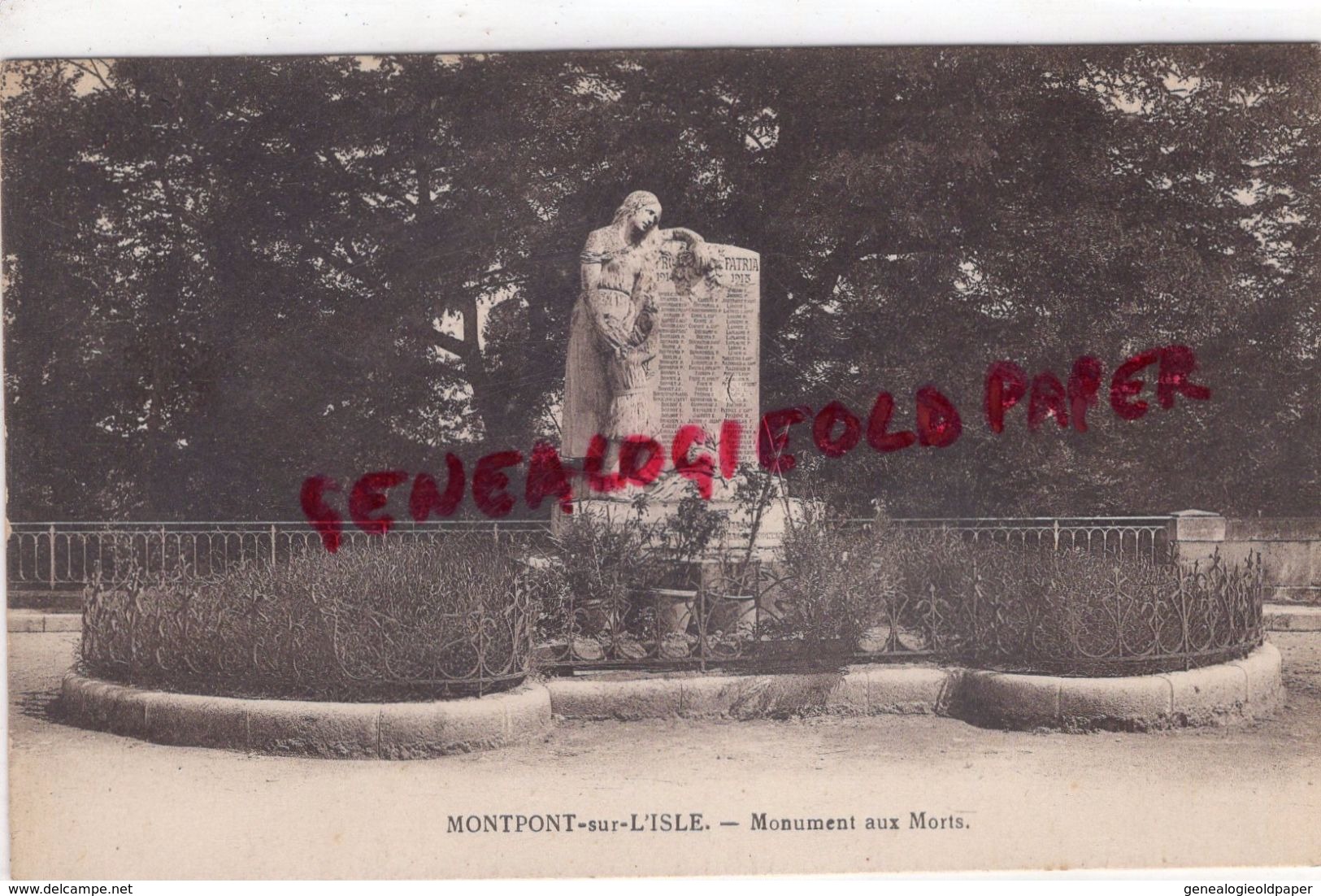 24 - MONTPONT SUR L' ISLE - MONUMENT AUX MORTS - Autres & Non Classés