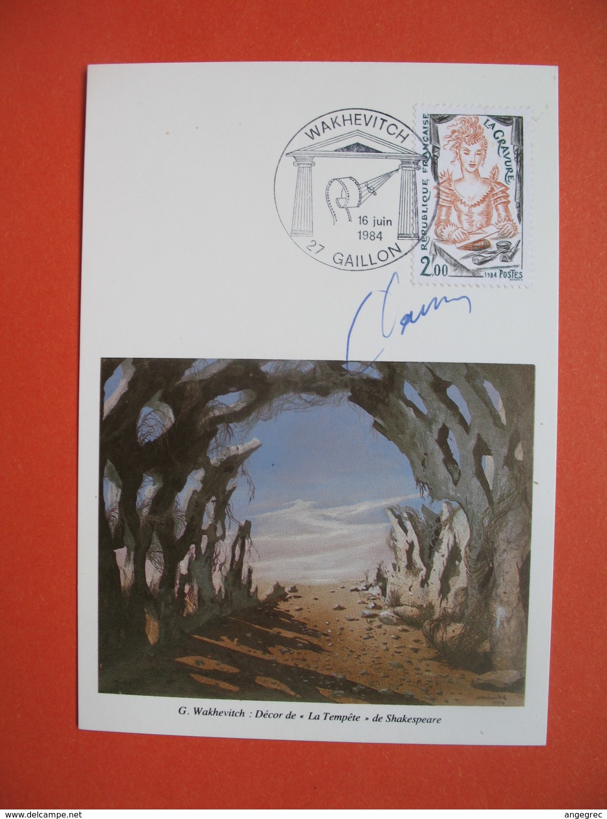 Carte-Maximum   Avec Autographe    N° 2315  Métiers D'Art   1984 - 1980-1989