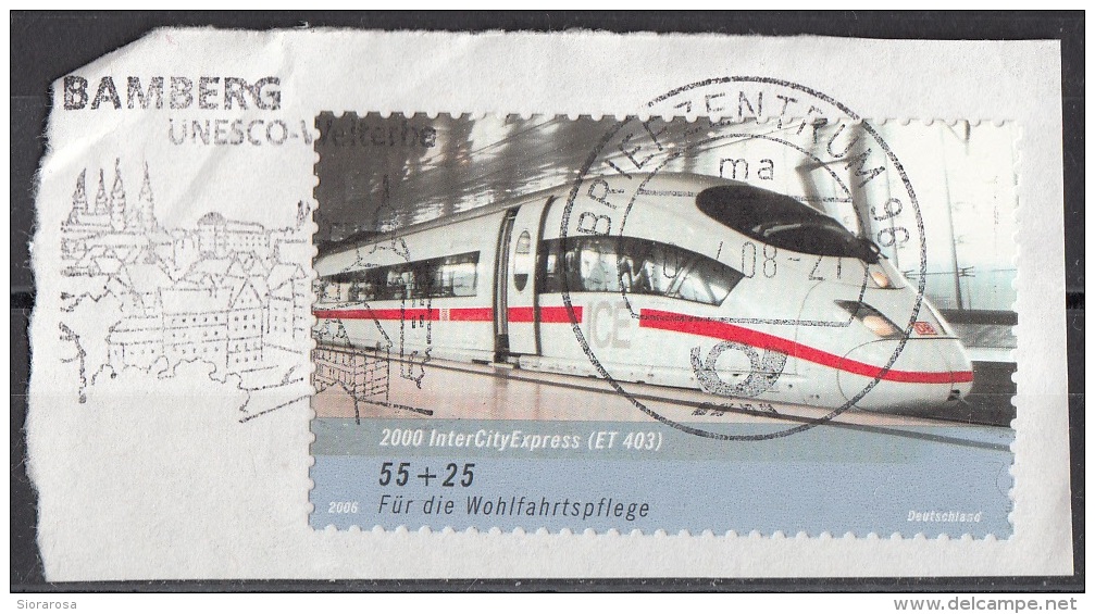 B981 Germania 2006  Inter City Express ET403 Germany Deutschland Su Frammento On Paper - Altri & Non Classificati