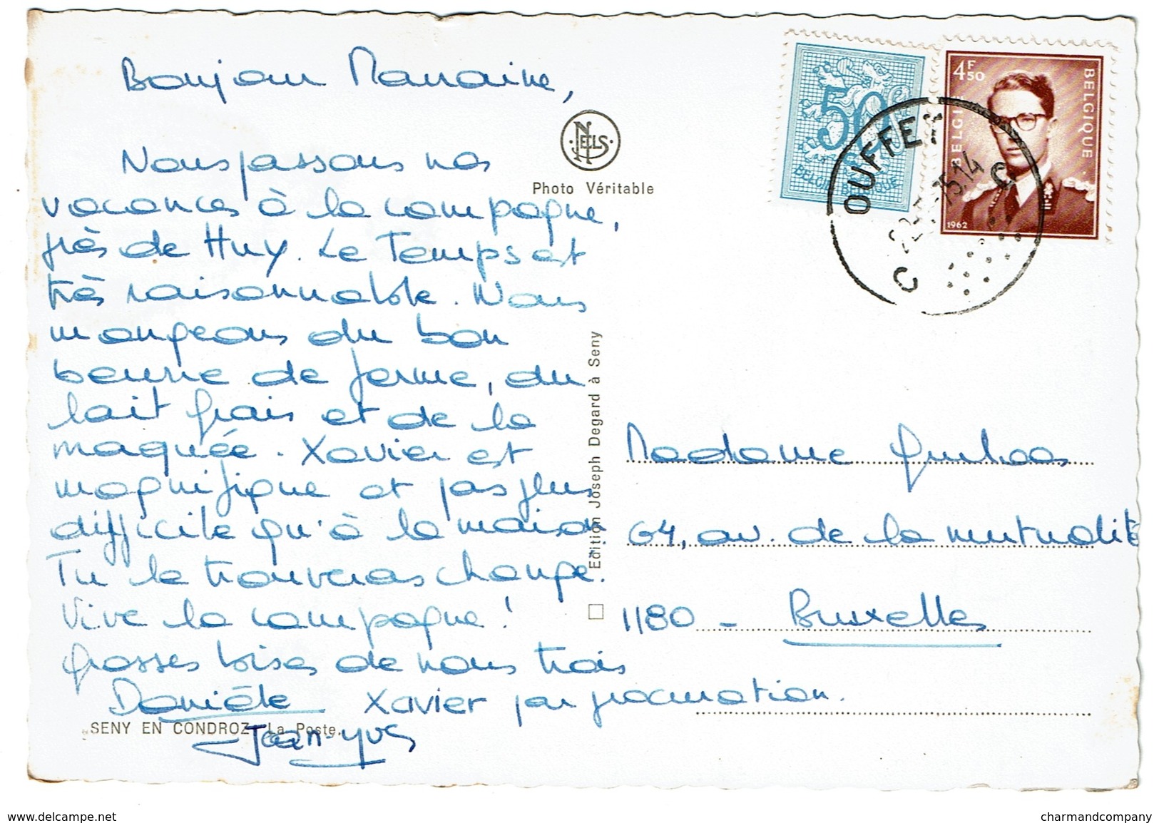 Seny En Condroz - La Poste - Circulée - 2 Scans - Tinlot