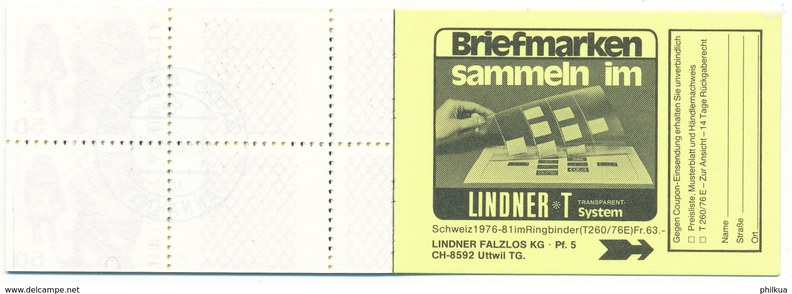 0-78a Markenheftschen "Volksbräuche Gelb" Mit ET-Stempel - Neuwertig - Komplett - Markenheftchen