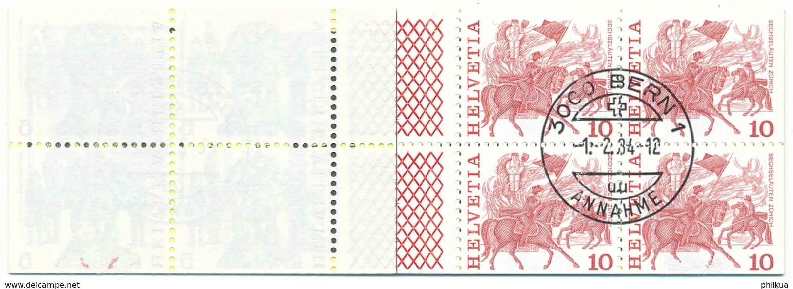 0-78a Markenheftschen "Volksbräuche Gelb" Mit ET-Stempel - Neuwertig - Komplett - Markenheftchen