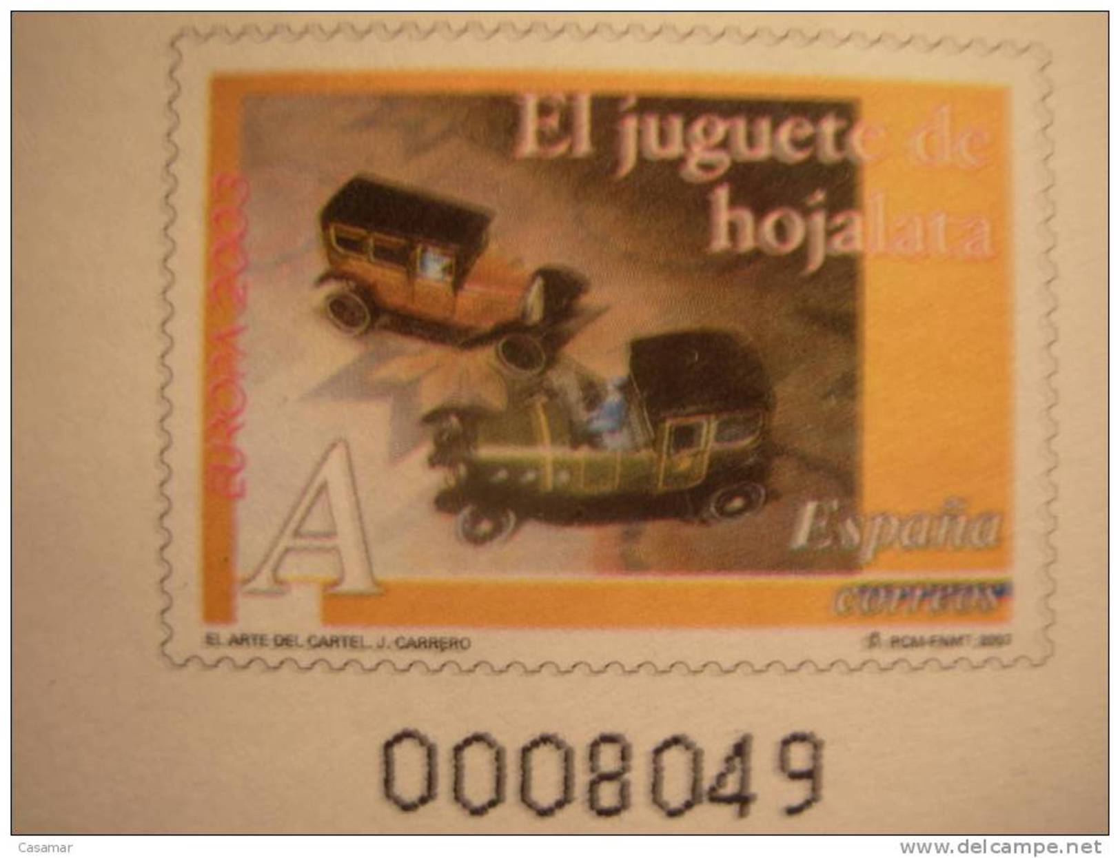 Barnafil 2003 Complete Set 4 Postal Stationery Champagne Blanes Cava Europa Cept Toy Car Tirada Limitada Europeism - 1931-....