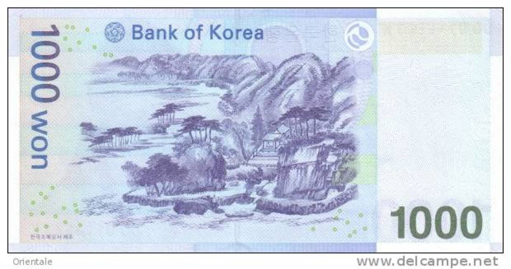 KOREA SOUTH P. 54 1000 W 2007 UNC - Corea Del Sud