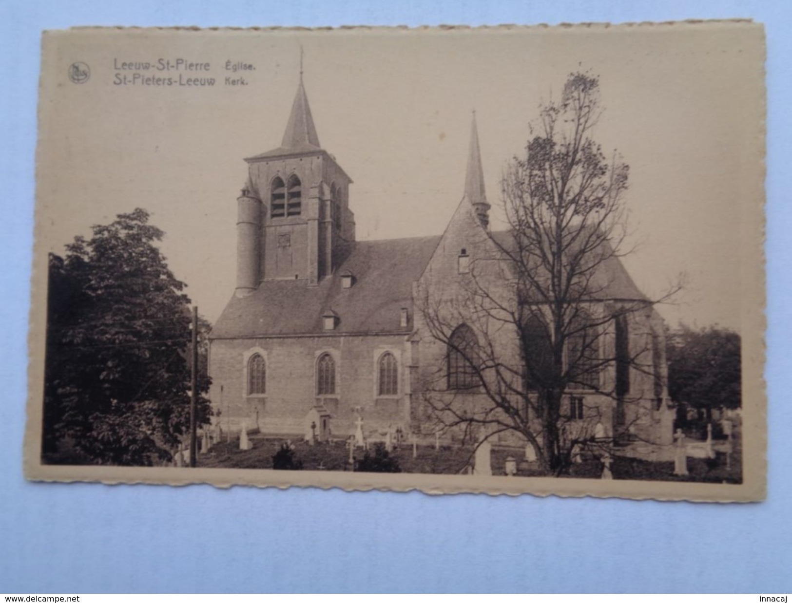 Réf: 55-6-30         LEEUW-ST-PIERRE   Eglise    ST-PIETERS-LEEUW   Kerk  ( Brunâtre ) - Sint-Pieters-Leeuw