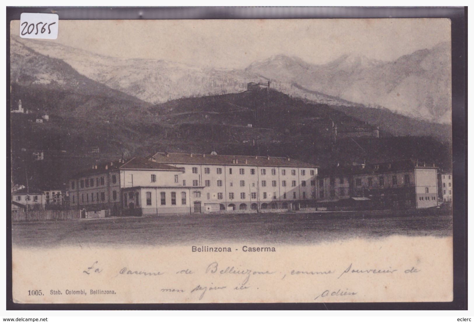 BELLINZONA - CASERMA - TB - Other & Unclassified