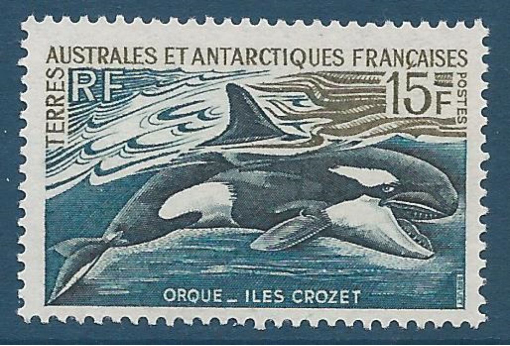 TAAF 1969-70 - YT N°30 - 15f. Faune Et Flore - Orque ( îles Crozet ) - NEUF** TTB Etat - Unused Stamps