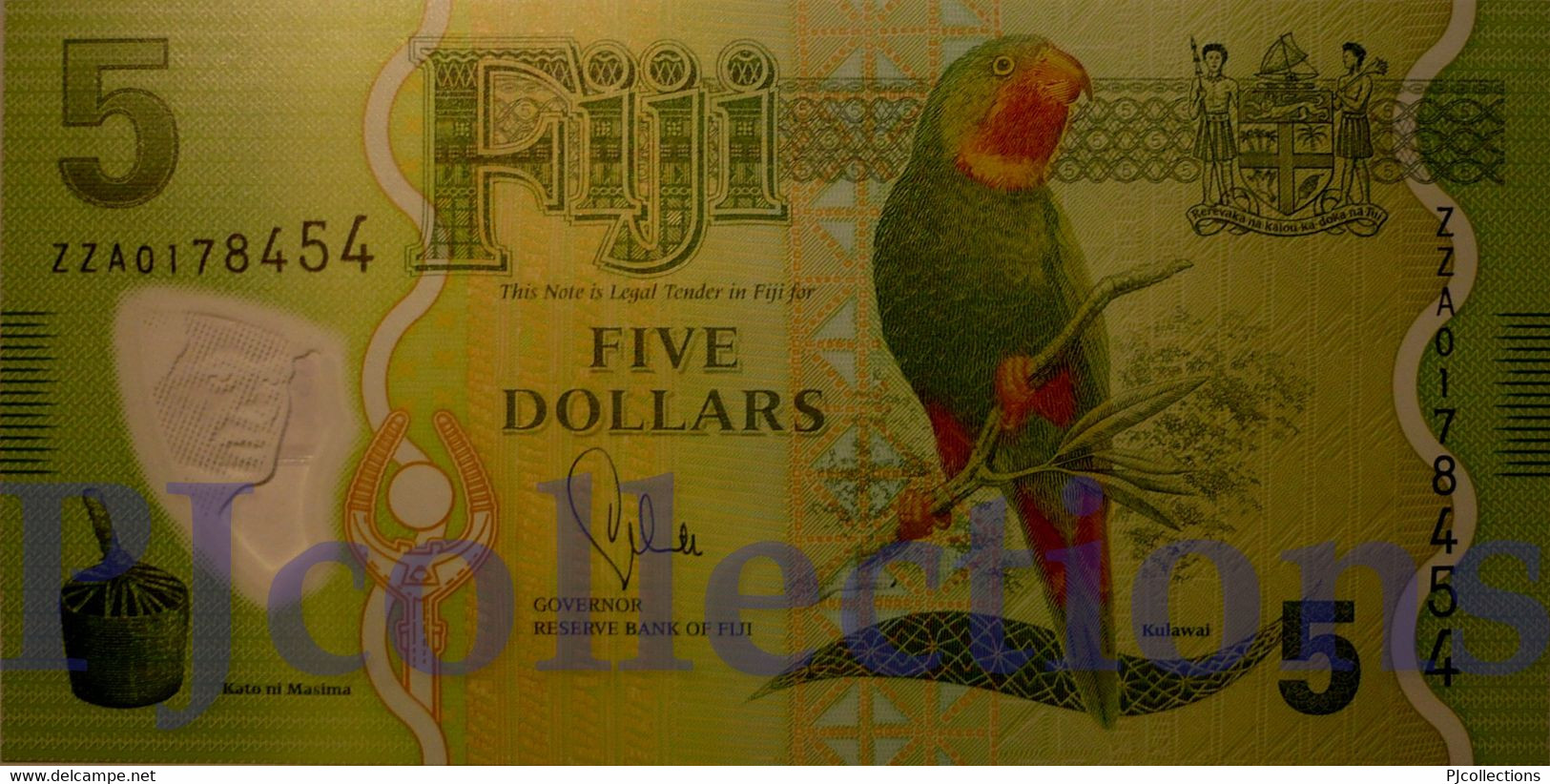 FIJI 5 DOLLARS 2013 PICK 115r POLYMER UNC REPLACEMENT - Fiji