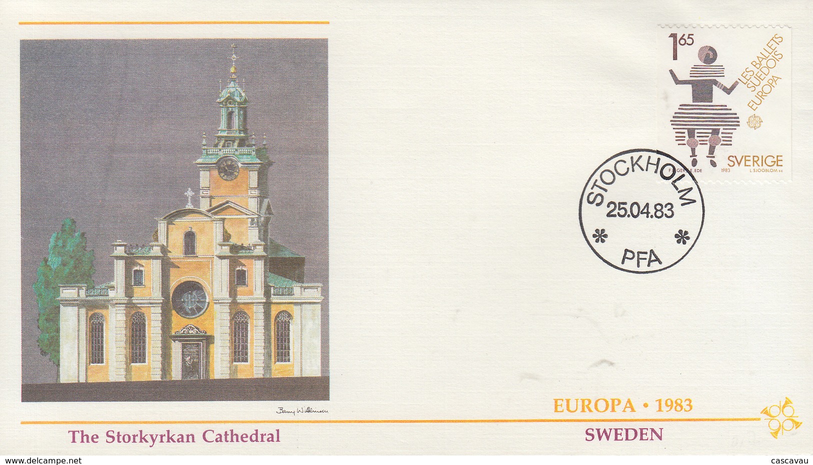 Enveloppe  FDC   1er  Jour    SUEDE     EUROPA    1983 - 1983