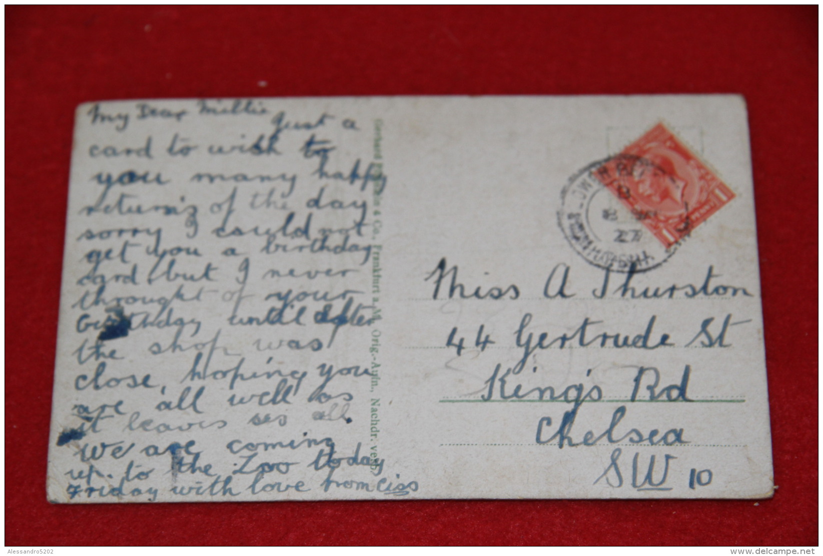 Nordrhein Westfalen Dusseldorf  1927 + England Stamp Sent To Chelsea - Sonstige & Ohne Zuordnung