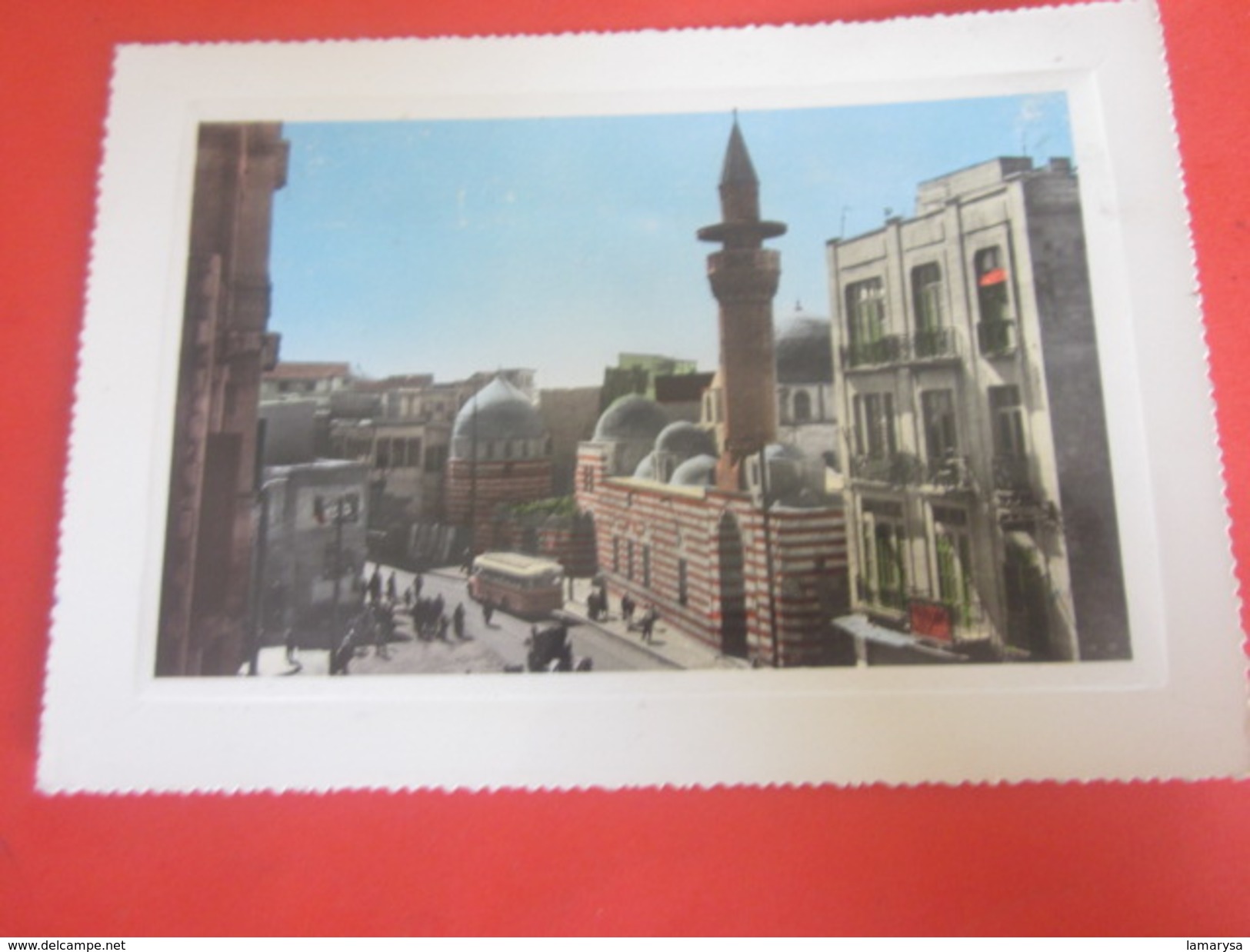 Arab Republic Of Syria  RER Syrie Poscard>Mosquée Masjid Shahab>Lettre Letter>Stamp>By Air Mail=>Prague Tchécoslovaquie - Syria