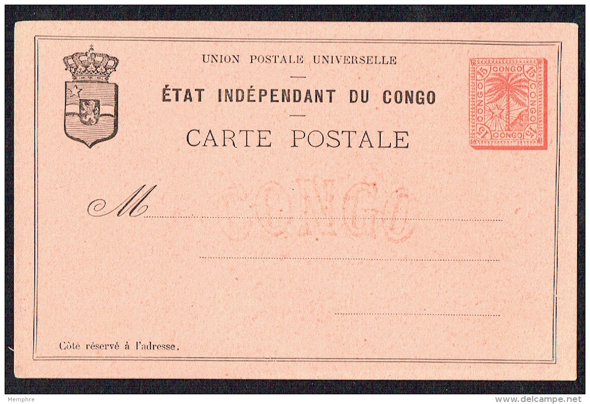 1888  Carte Postale Palmier Et étoile 15 C.  Non Utilisée - 1884-1894