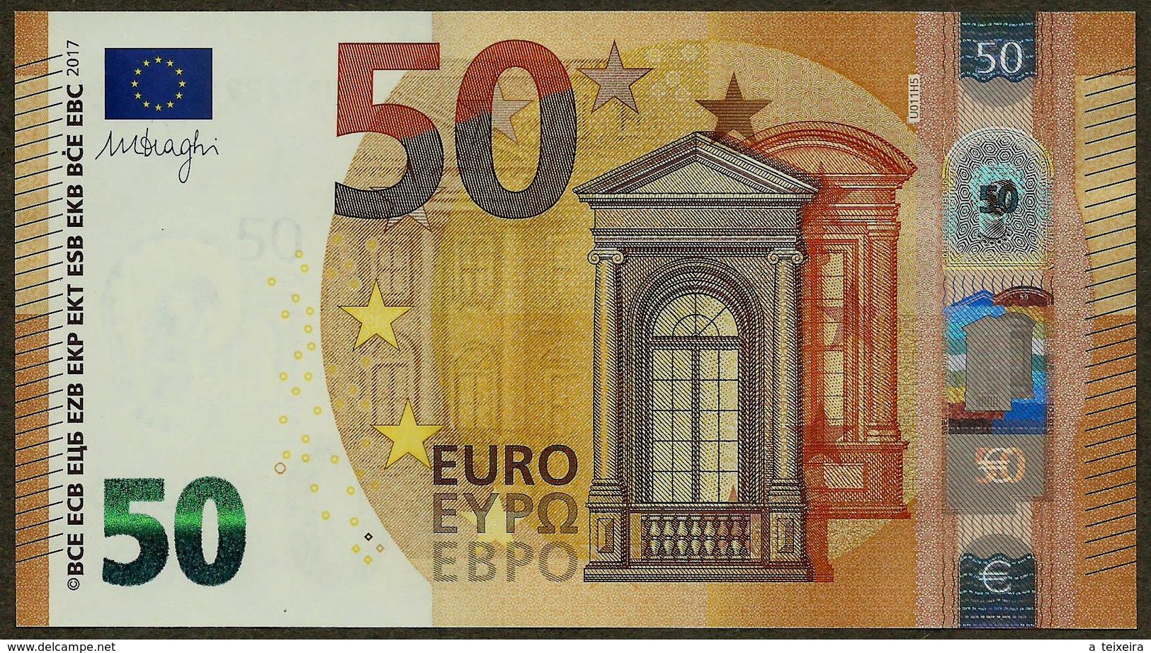 France - 50 Euro - U011 H5 - Draghi - UNC - 50 Euro