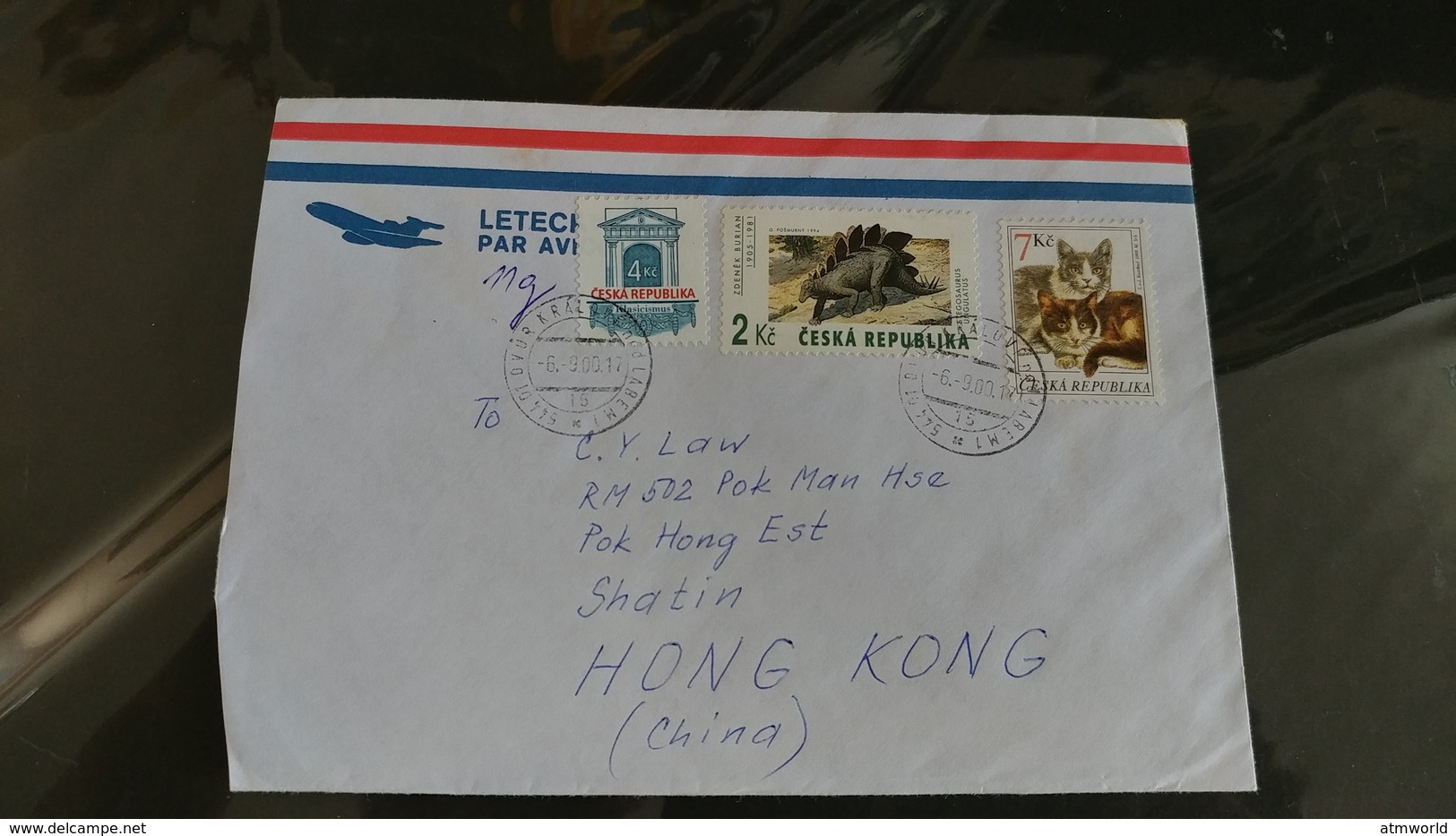 Postal Cover From Ceska Republika To Hong Kong - Collezioni & Lotti