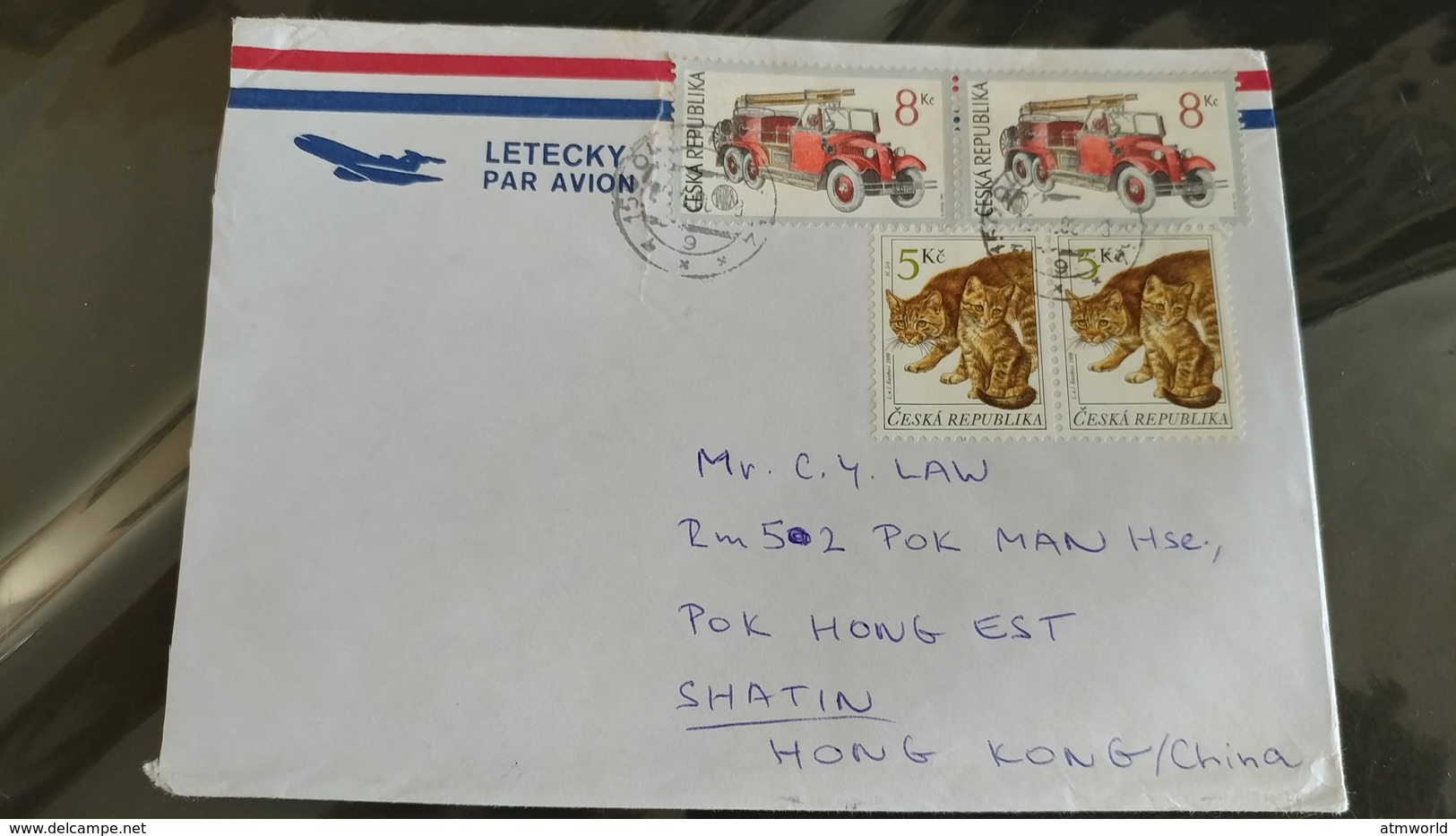 Postal Cover From Ceska Republika To Hong Kong - Collezioni & Lotti