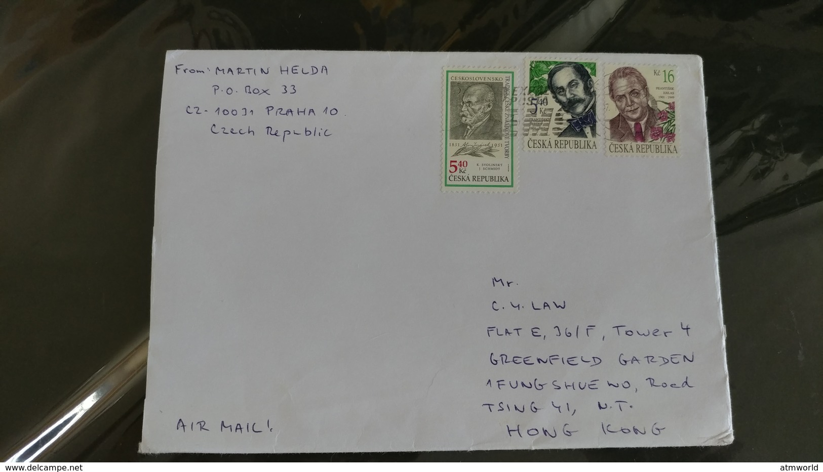 Postal Cover From Ceska Republika To Hong Kong - Collezioni & Lotti