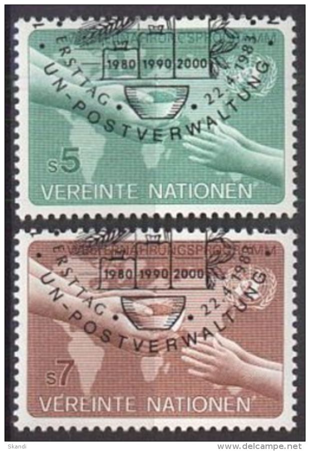 UNO WIEN 1983 Mi-Nr. 32/33 O Used Aus Abo - Oblitérés