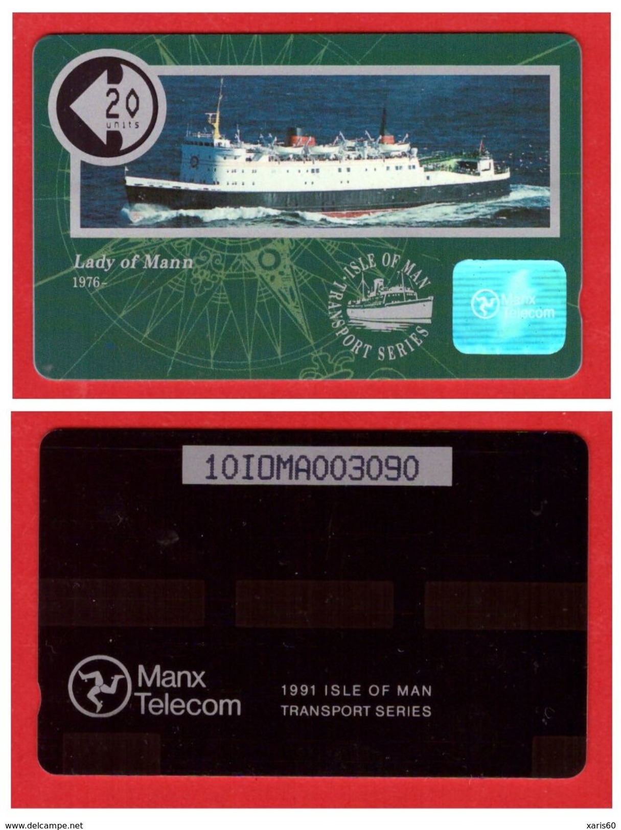 ISLE OF MAN: 1991 CN:10IOMA "Lady Of Mann" Unused Rare (6.000ex) - Isle Of Man