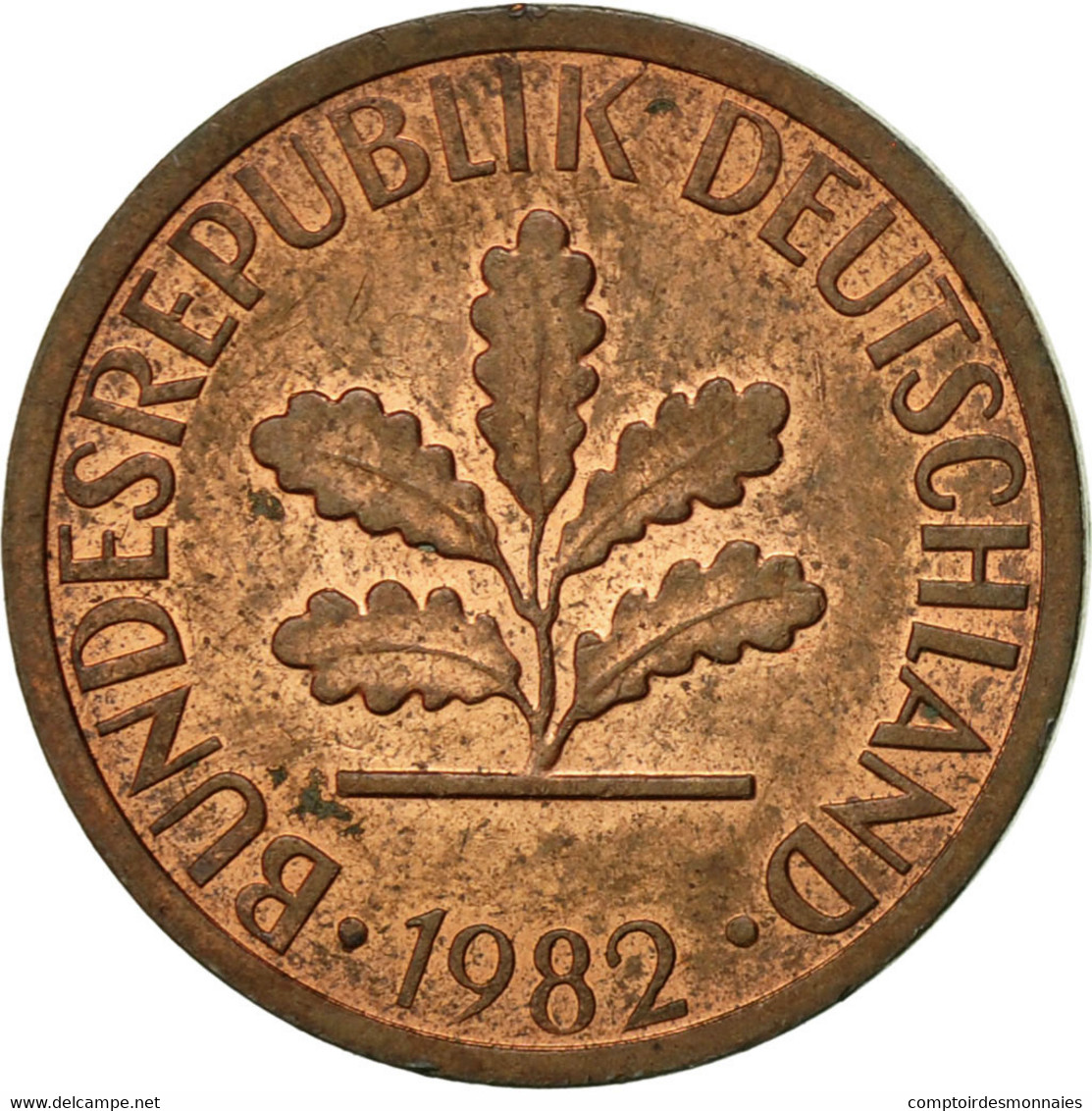 Monnaie, République Fédérale Allemande, Pfennig, 1982, Munich, TTB, Copper - 1 Pfennig