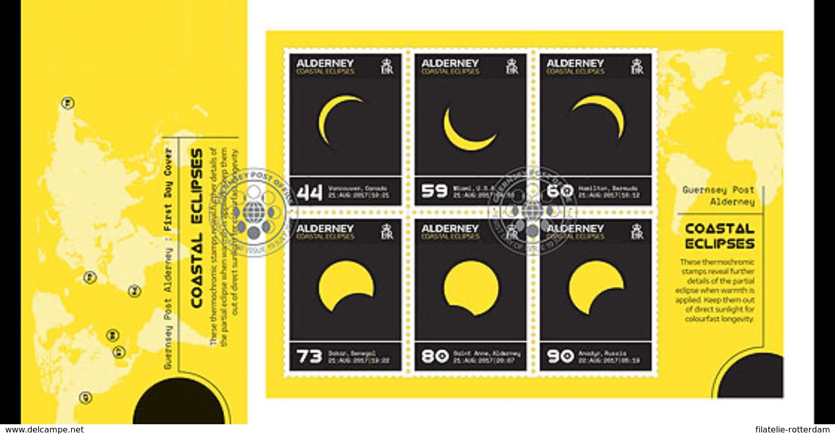 Alderney - Postfris / MNH - FDC Sheet Eclipse 2017 - Alderney