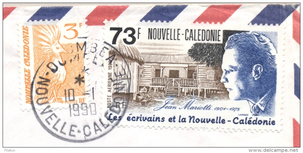 Nouvelle Caledonie - 1990 - 73 F En 3 F Stamp On Airmail Cover Van Dumbea Naar Nîmes / France - Brieven En Documenten