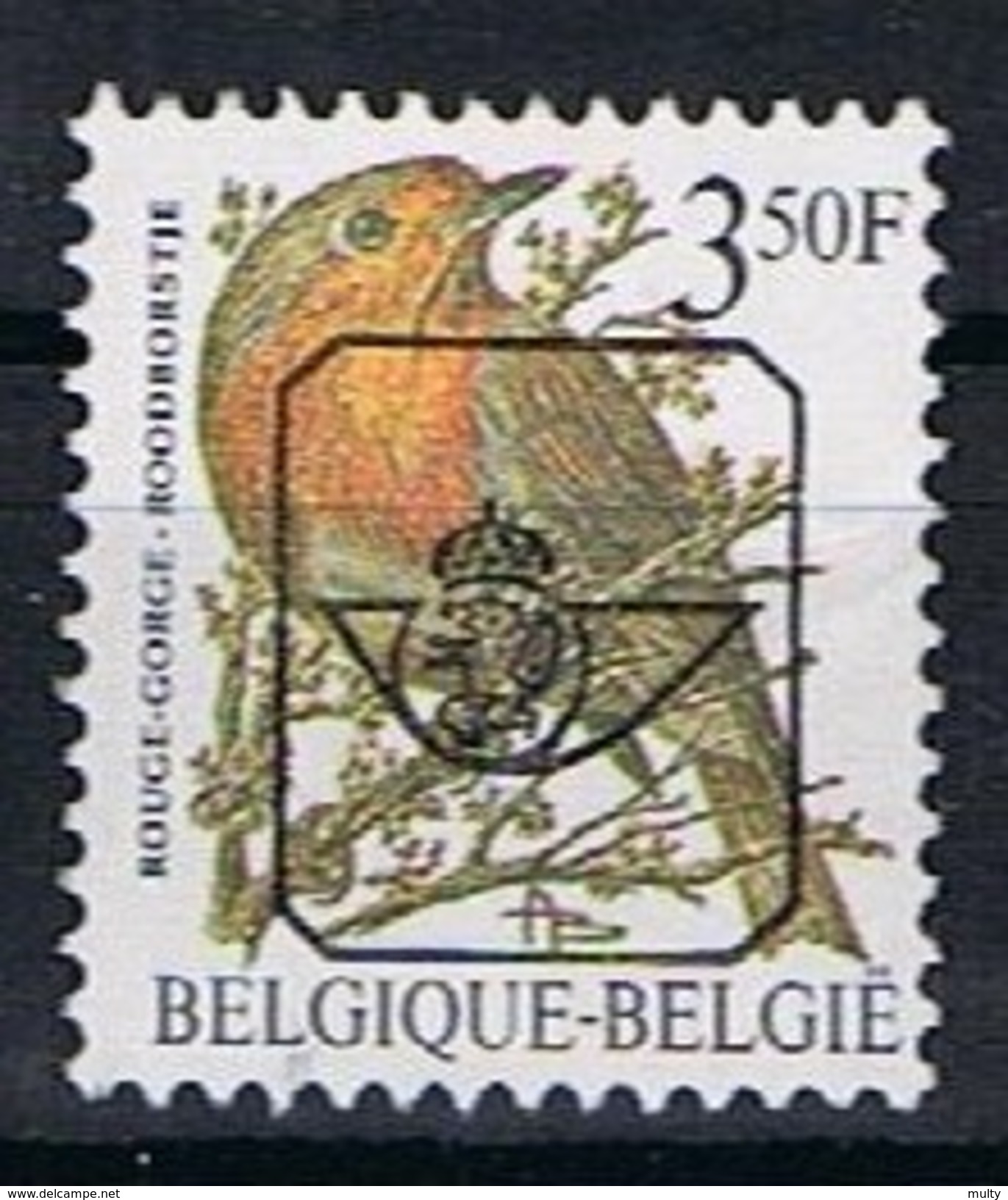 Belgie OCB PRE 822 (0) - Typos 1986-96 (Oiseaux)