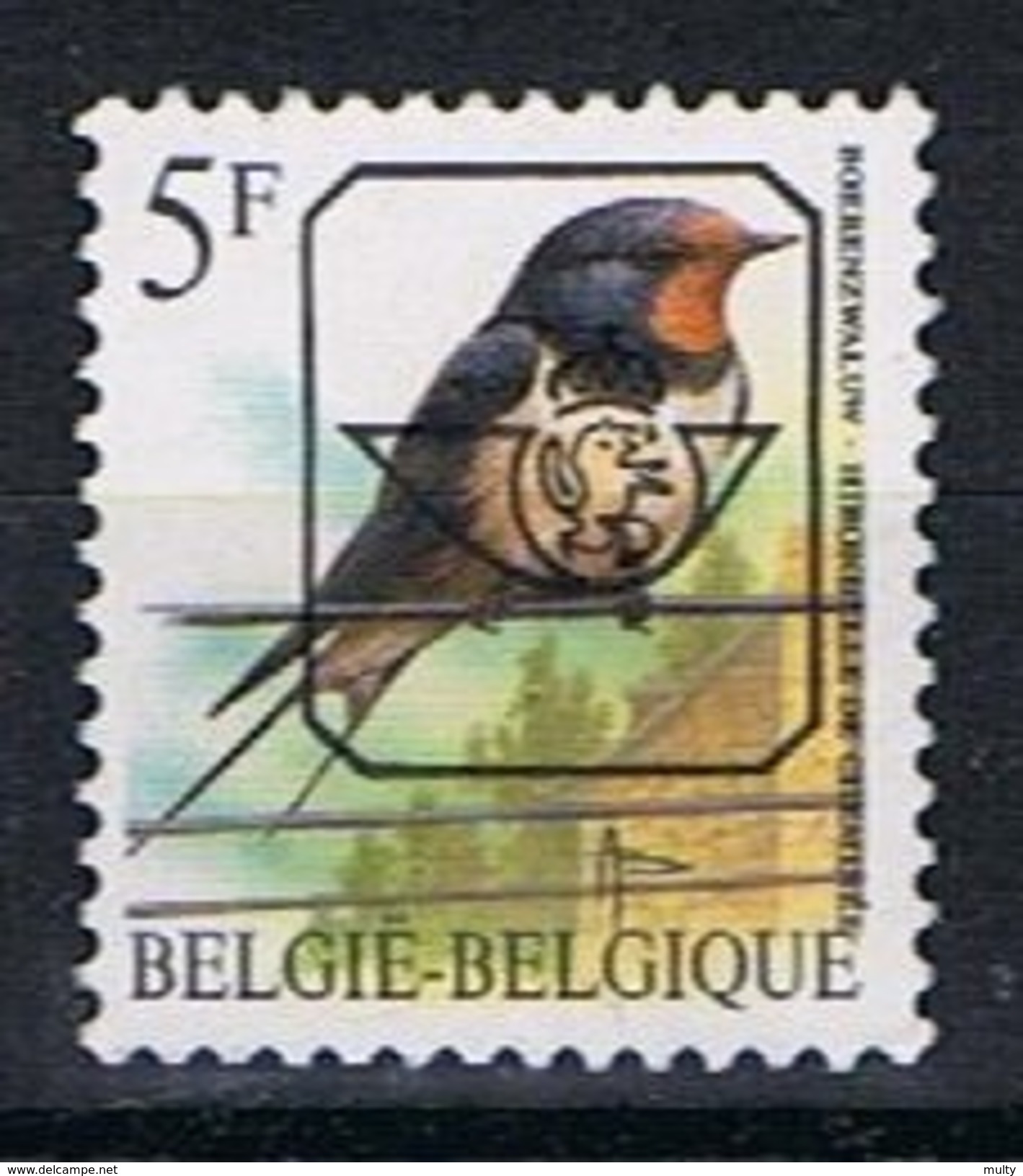 Belgie OCB PRE 827 (0) - Typos 1986-96 (Oiseaux)