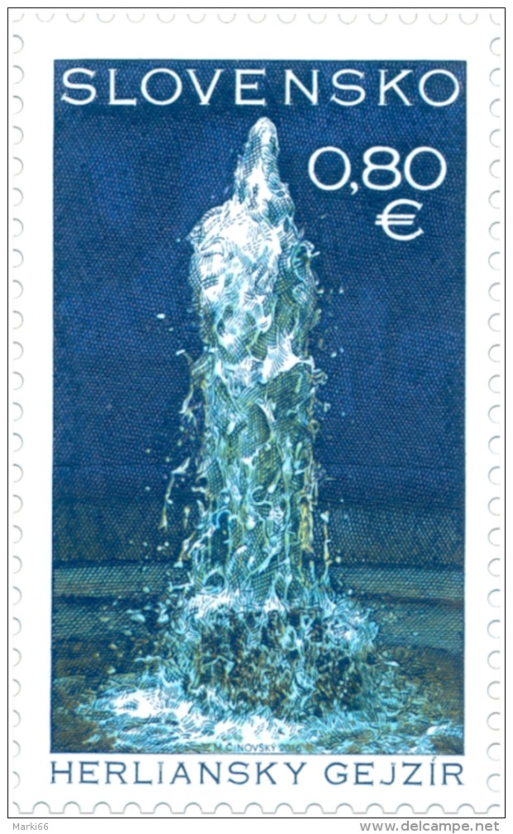 Slovakia - 2016 - Beauties Of Our Homeland - Geyser Of Her&#x13E;any- Mint Stamp - Neufs