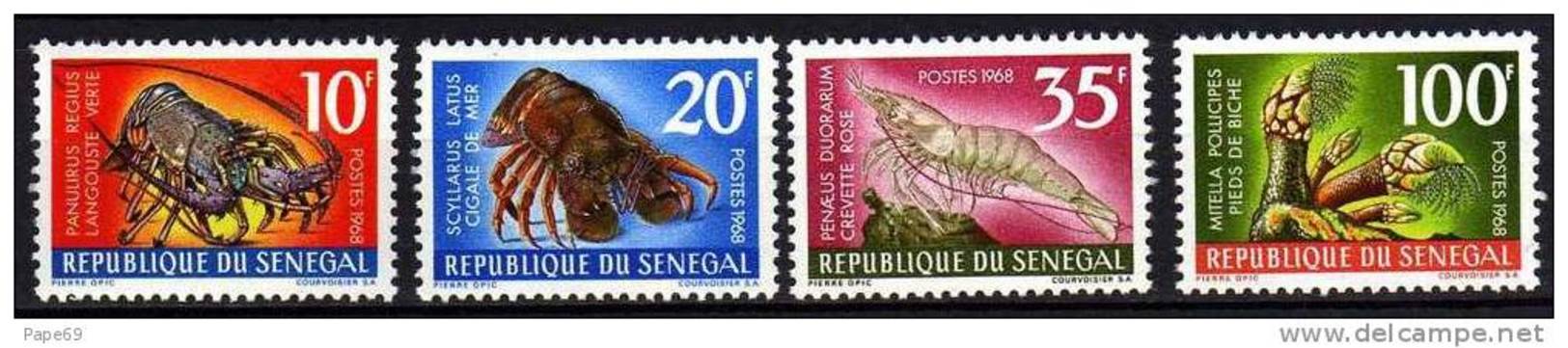 Sénégal N° 305 / 08 XX  Crustacés La Série Des 4 Valeurs Sans Charnière,  TB - Senegal (1960-...)