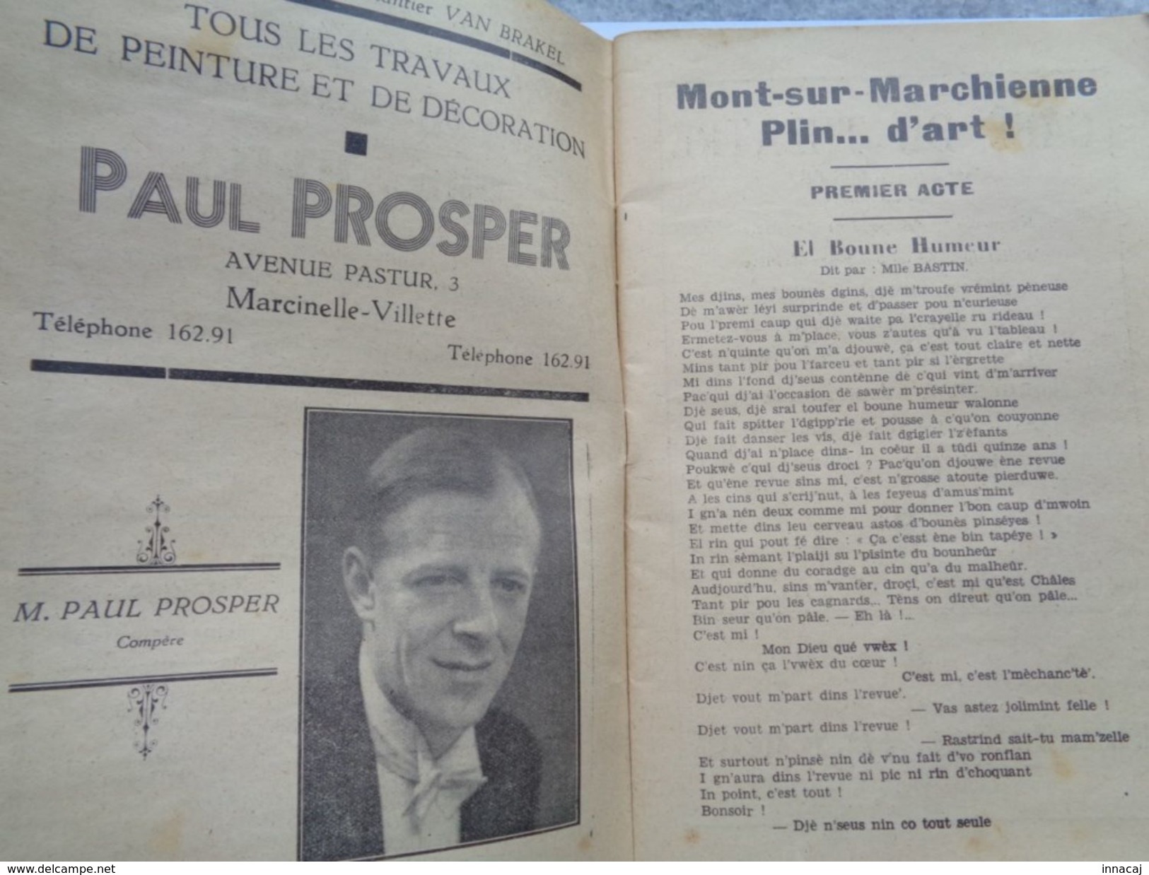 Réf: 99-6-1   MONT-SUR-MARCHIENNE   Cercle Royal Wallon   Carnet Et Chants - Autres & Non Classés