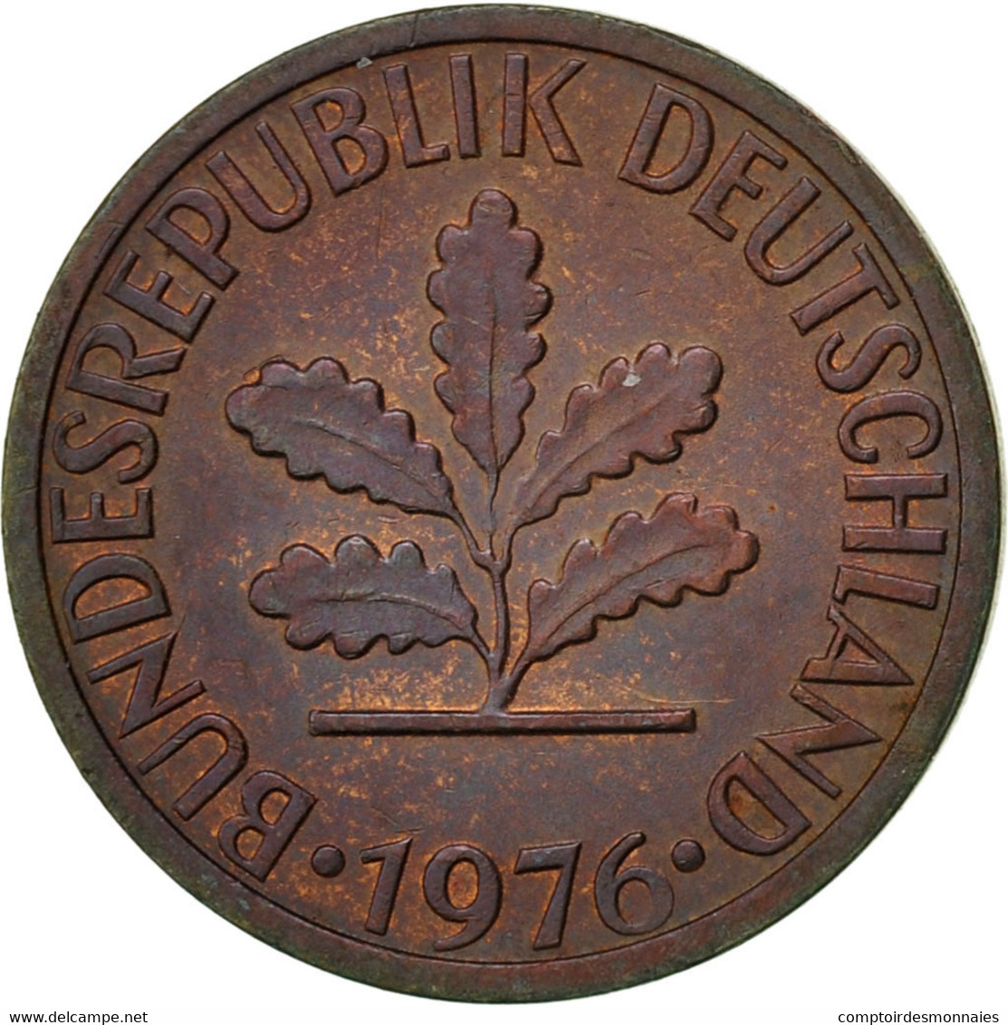 Monnaie, République Fédérale Allemande, Pfennig, 1976, Stuttgart, TTB, Copper - 1 Pfennig