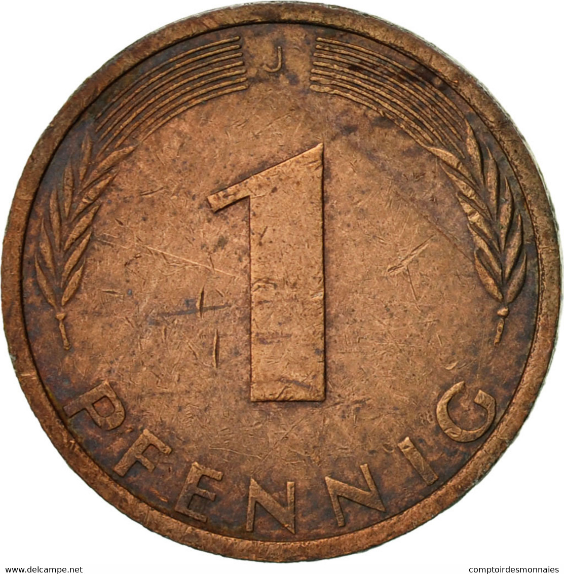 Monnaie, République Fédérale Allemande, Pfennig, 1975, Hambourg, TTB, Copper - 1 Pfennig