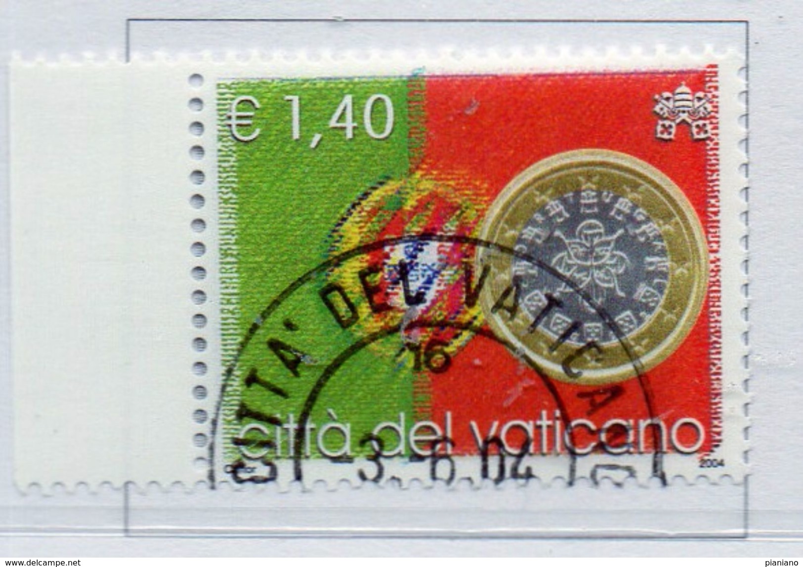 PIA - VATICANO - 2004 - L´ Euro Unisce L´ Europa - (SAS  1361) - Usados