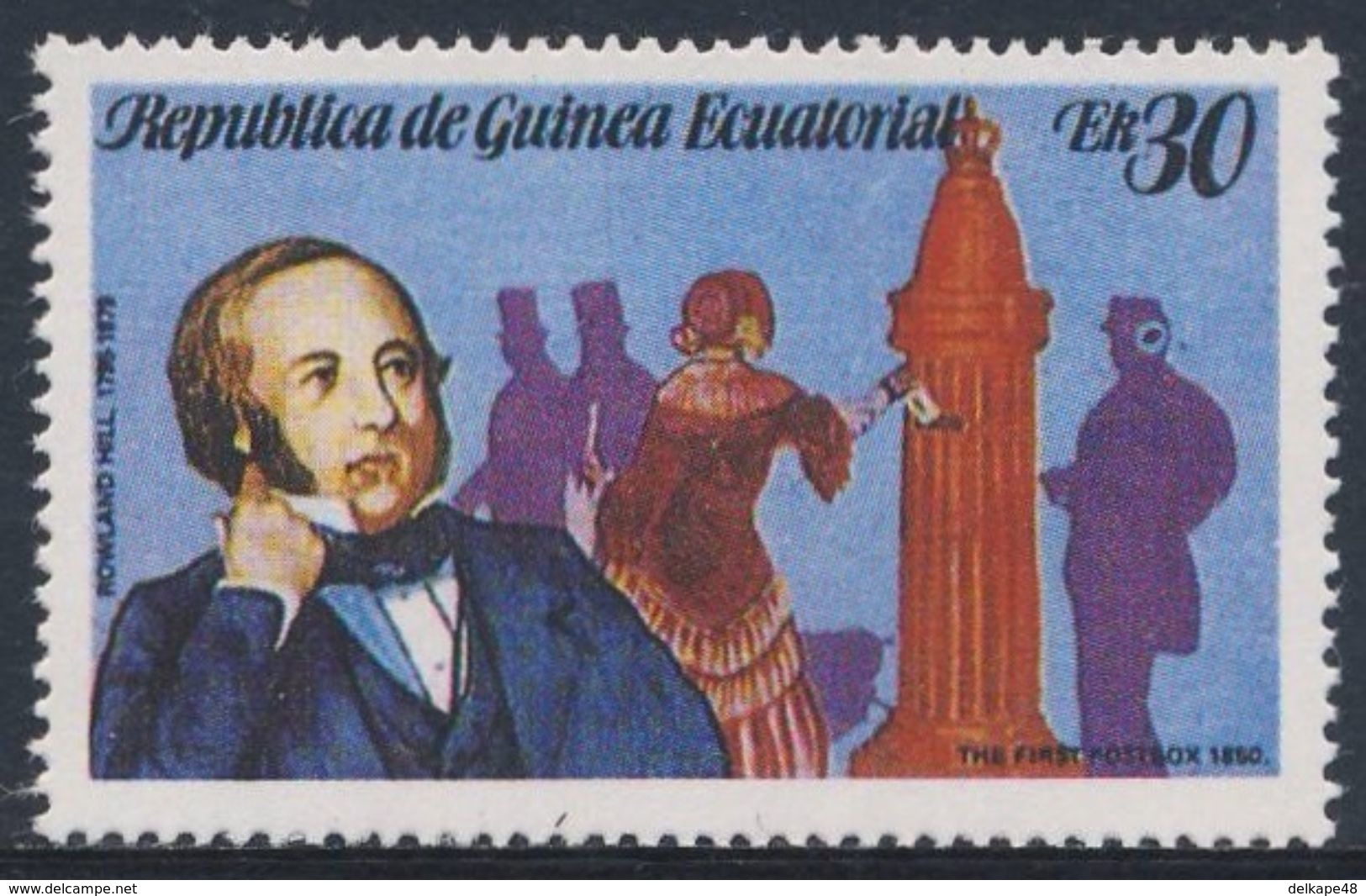 Equatorial Guinea / Guinee Equatorial 1979 Mi 1457 ** The First Postbox (1850) - Sir Rowland Hill - Post