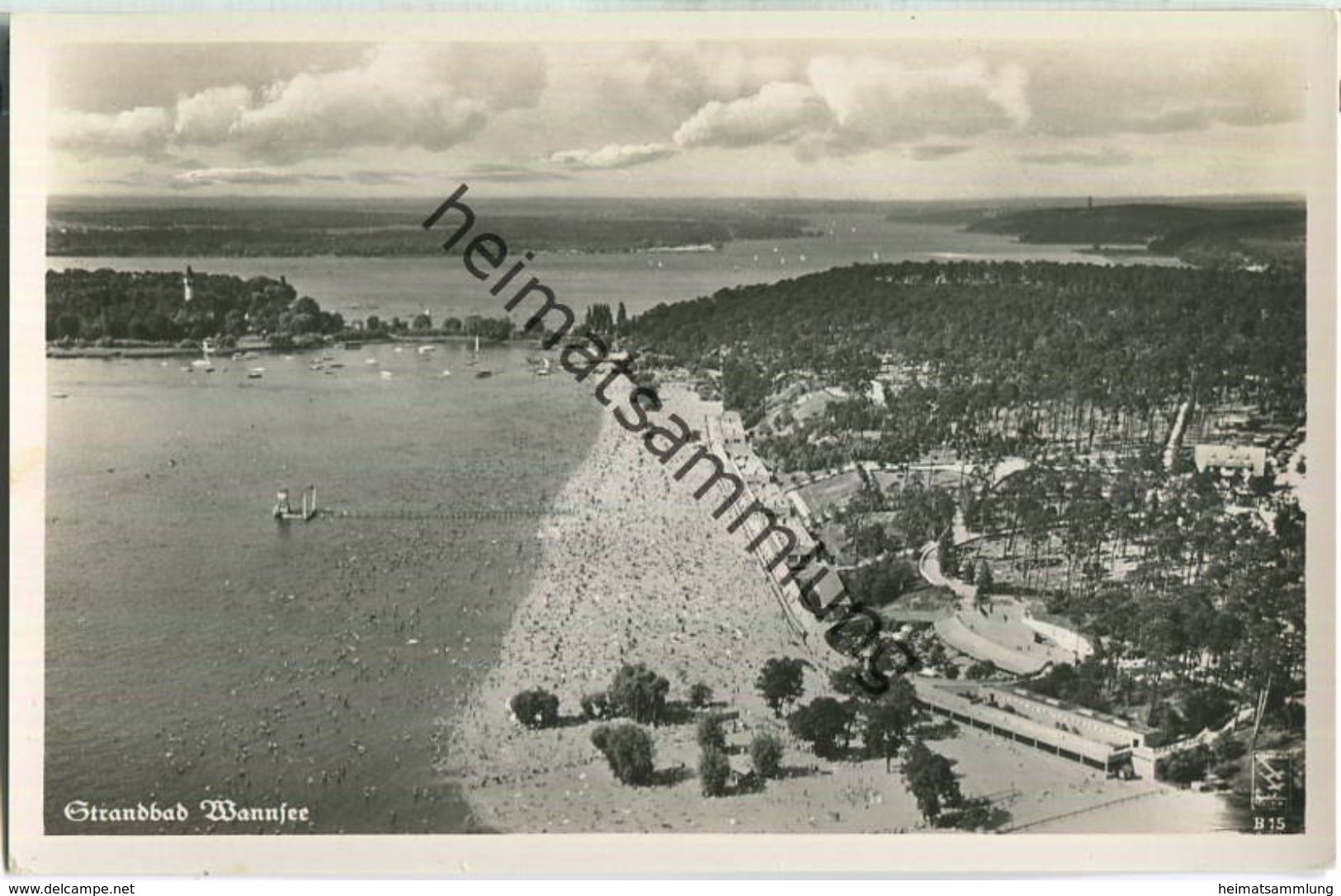 Berlin - Wannsee - Strandbad - Fliegerfoto Aus Etwa 120m Höhe - Foto-Ansichtskarte 30er Jahre - Wannsee