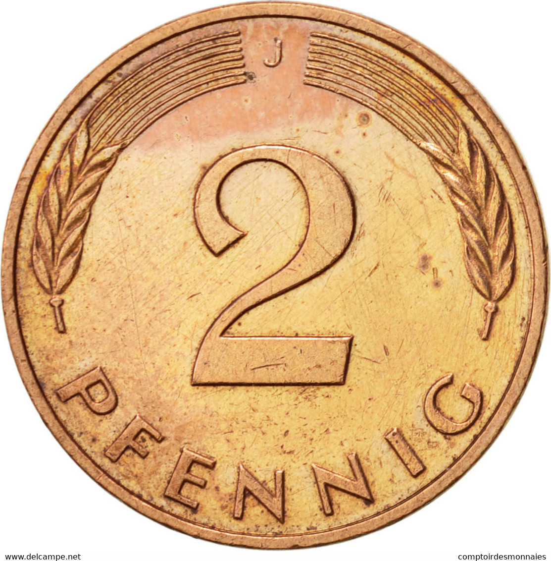 Monnaie, République Fédérale Allemande, 2 Pfennig, 1991, Hambourg, SUP - 2 Pfennig