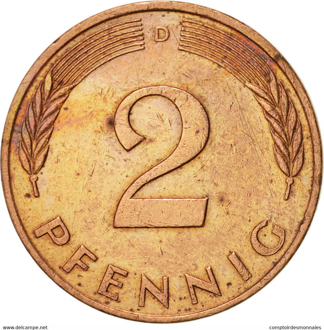 Monnaie, République Fédérale Allemande, 2 Pfennig, 1991, Munich, SUP, Copper - 2 Pfennig