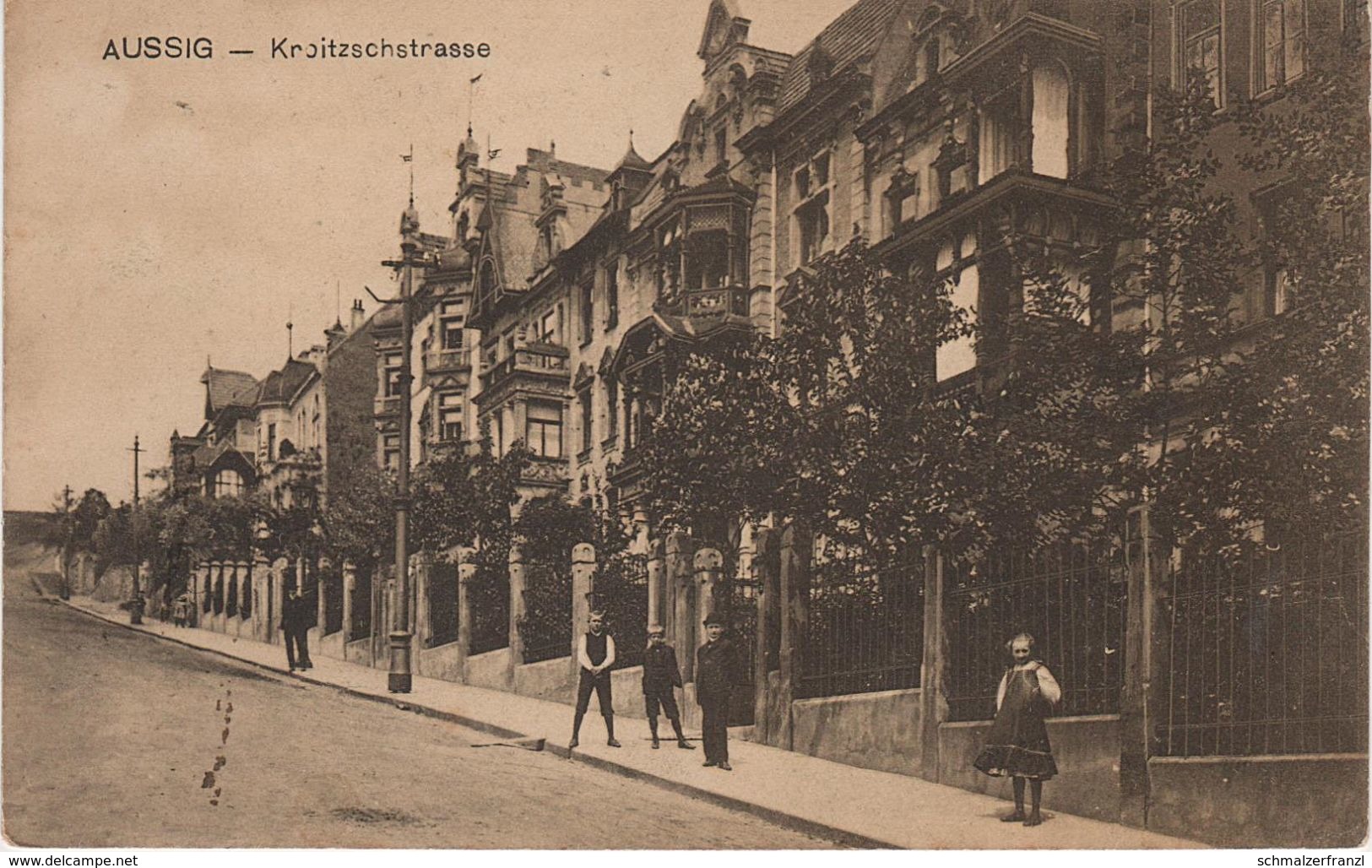 AK Aussig Elbe Usti Nad Labem Kroitzschstraße Dvorakova Bei Schreckenstein Strekov Leitmeritz Litomerice Tetschen Decin - Sudeten