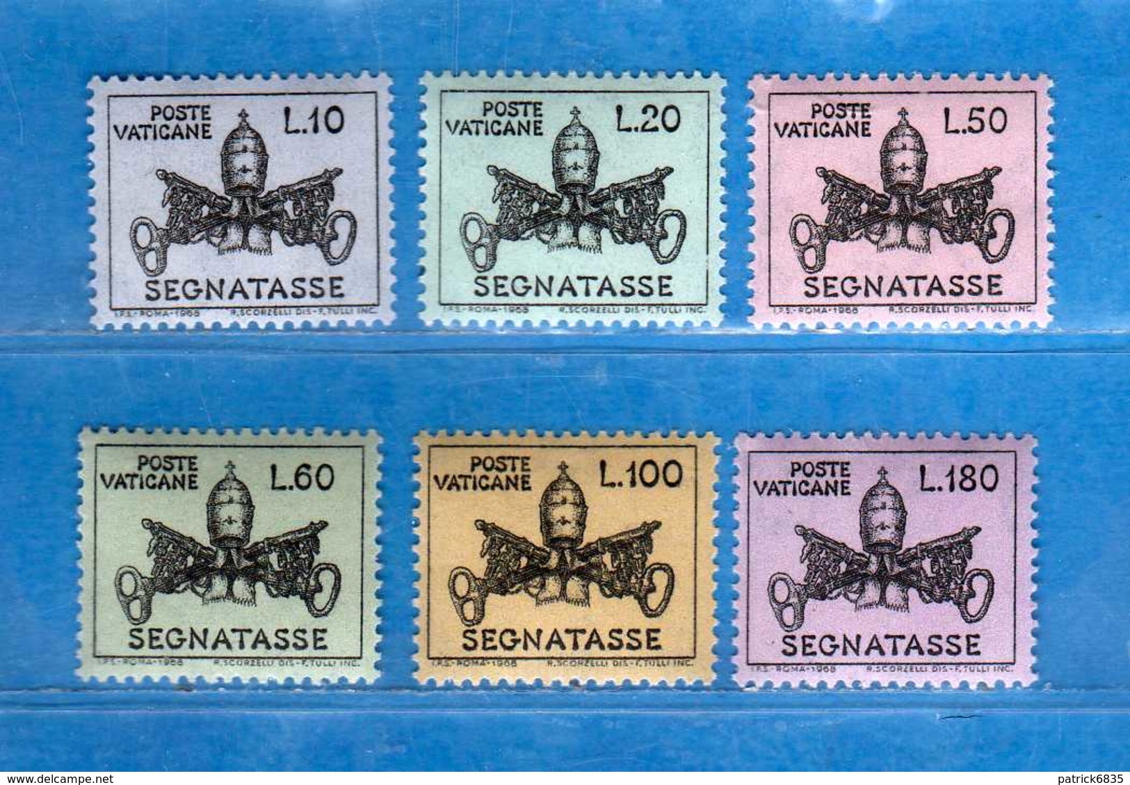 Vaticano ** - 1968 - Segnatasse, Unif. 25/30.  Vedi Descrizione - Postage Due